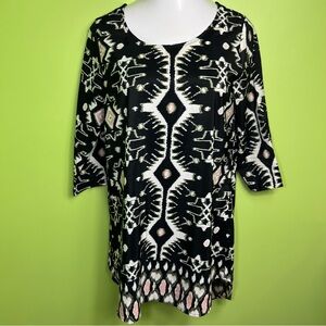 Red Ranch short dress western Aztec size S lightweight